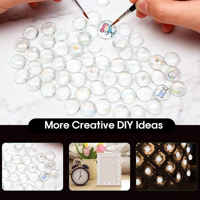 0.5 lb Clear Glass Beads for Vases, Glass Pebbles - Image 5