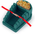 YIHUA S200 Green Heat-Resistant Silicone Soldering Wire Holder with Brass Wool Cleaner, 6 Grooves, Storage Tray, Helping Hands Soldering Wire Welding Fixture, Compatible Diameter 32-7AWG