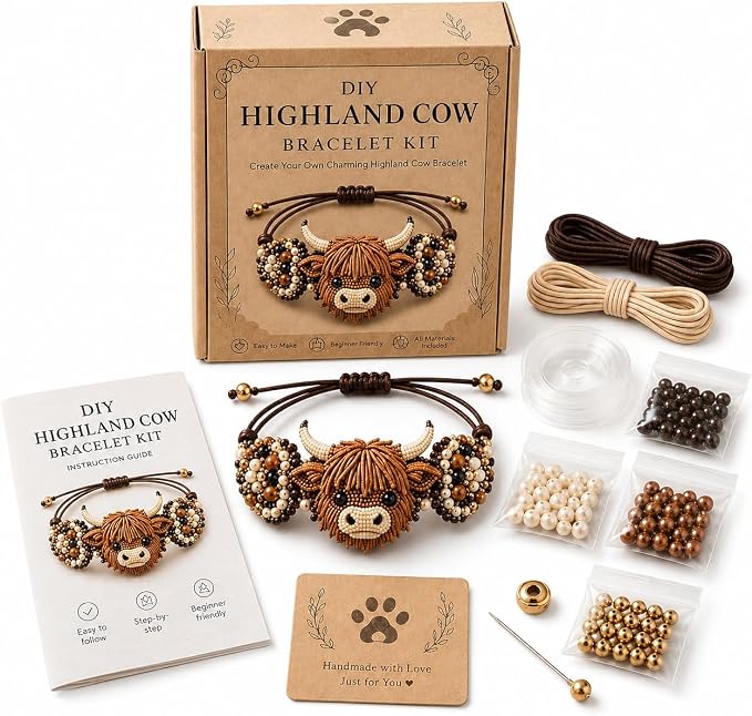 DIY Beaded Bracelet Making Kit, Beginner-Friendly Beaded Bracelet Animal Making by Unknown