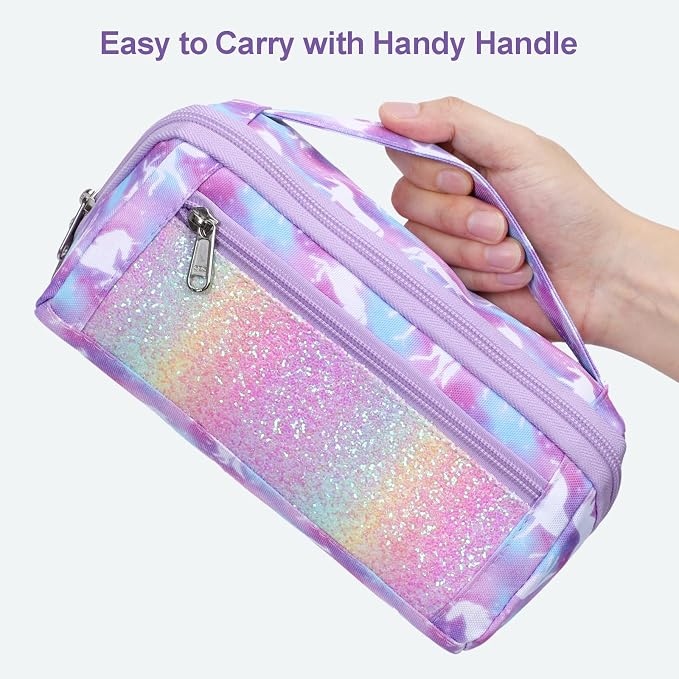 Large Pencil Case for Boys, Durable Pencil Pouch for School, Wide Opening Soft - Image 7