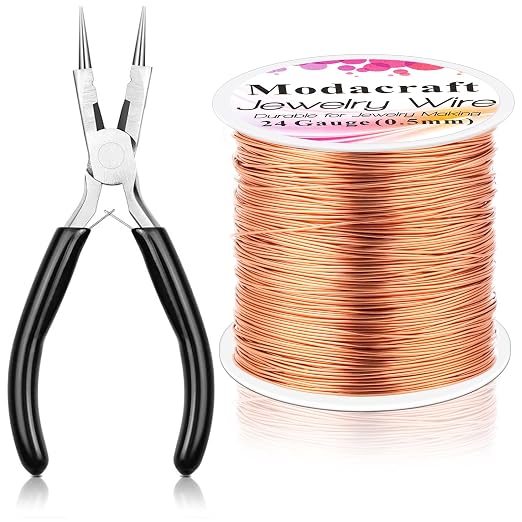 Modacraft 24 Gauge Copper Wire for Jewelry Making - 214FT/0.5mm by Modacraft