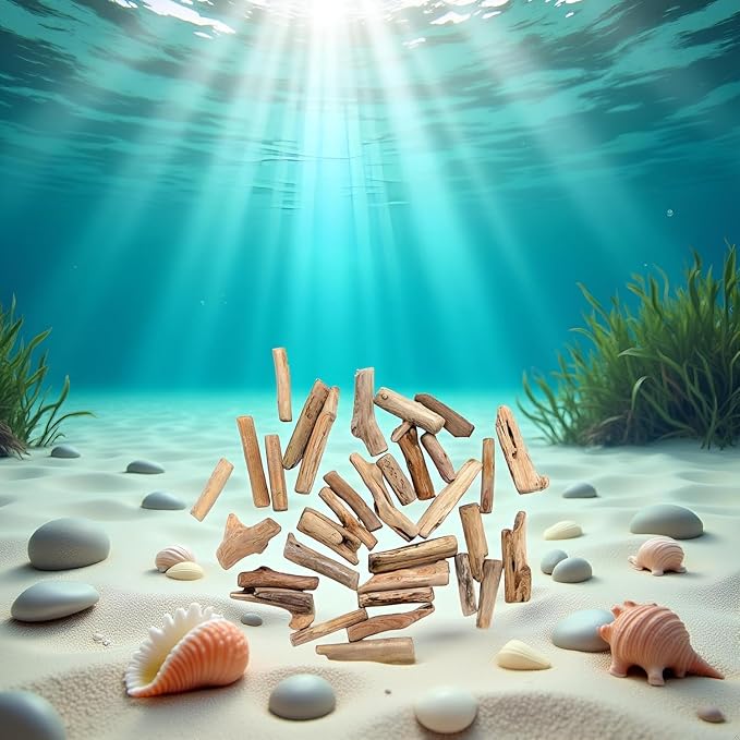 20 Pcs Natural Driftwood Pieces Branch Slices Craft Sticks Beach Decor - Image 5