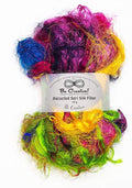 Recycled Silk Fiber Mix 50g by BECREATIVECRAFTSUPPLIESSTORE