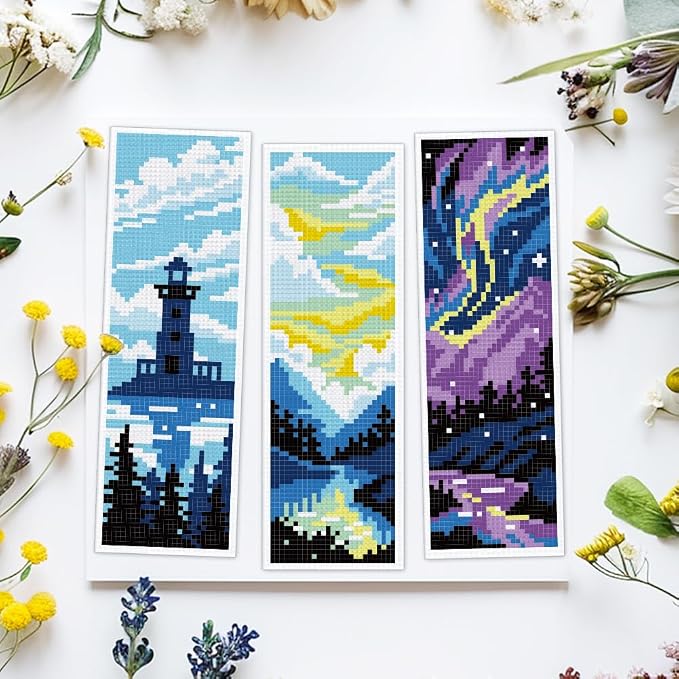 ACRNIGHEET 6PCS Cross Stitch Bookmark Kit - Image 5