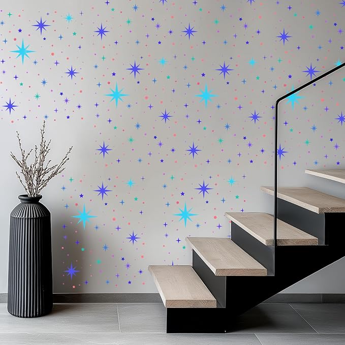 18 PCS Large Star Stencil for Painting Reusable Paint Stencils for Walls - Image 7