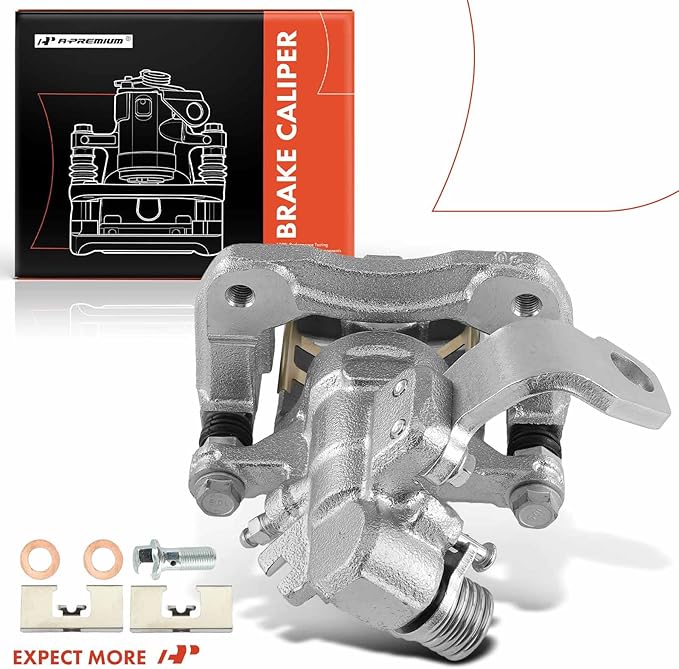 A-Premium Disc Brake Caliper Assembly with Bracket Compatible with Select Acura and Honda Models - Civic 2006-2015, CSX 2006-2011, ILX 2013-2018 - Rear Left Driver Side