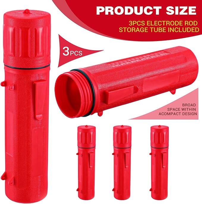 3 Pcs Electrode Rod Storage Tube 14 Inch Welding Rod Storage Airproof Welding Rod Container Waterproof Welding Rod Holder for Welding Rod Canister