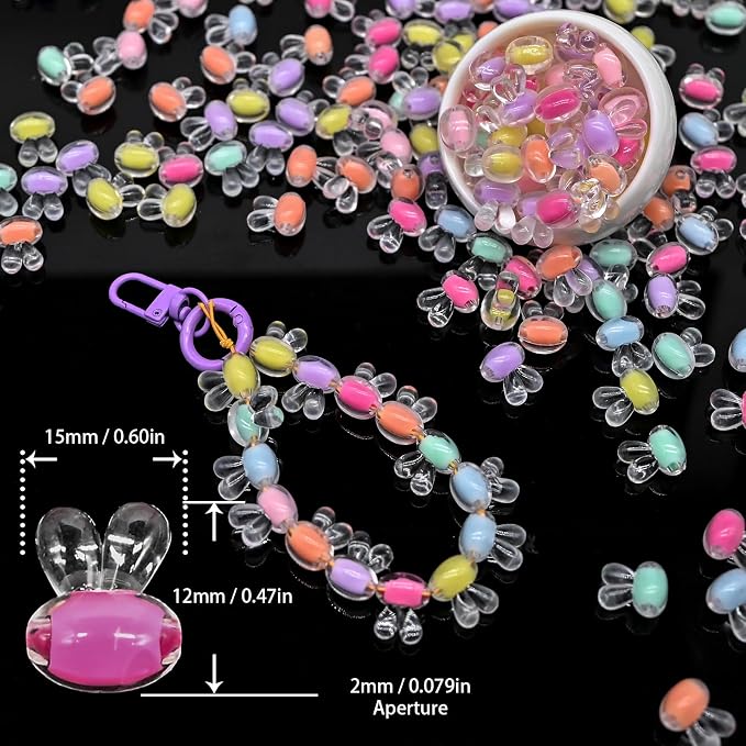 200+ pcs Candy Bulk Assorted Cute Kandi Beads - Image 2