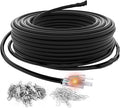 HEATIT JHSF1 Self Regulating Pre-Assembled Heating Cable with Spacer and Clips, Heat Tape for Roof Deicing and Pipe Freeze Protection,120V 5W/ft, 50FT