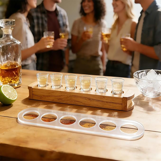 9PCS Acrylic Router Templates for Woodworking Flight Board Template for Tasting - Image 3