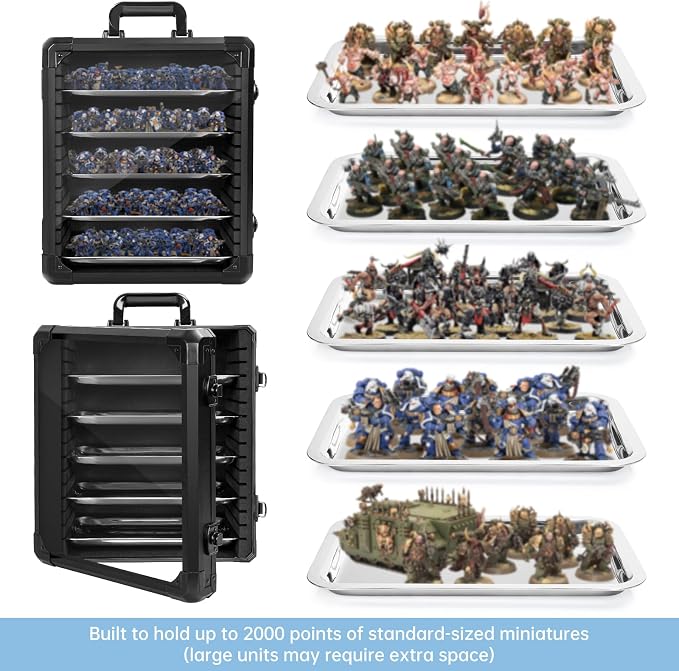 Miniatures Storage Case Miniatures Transport Case Aluminum Alloy Frame - Image 7
