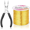ModaCraft 26 Gauge Ultra-FINE Jewelry Wire Gold + 4-in-1 Ergonomic Pliers Set | by Modacraft