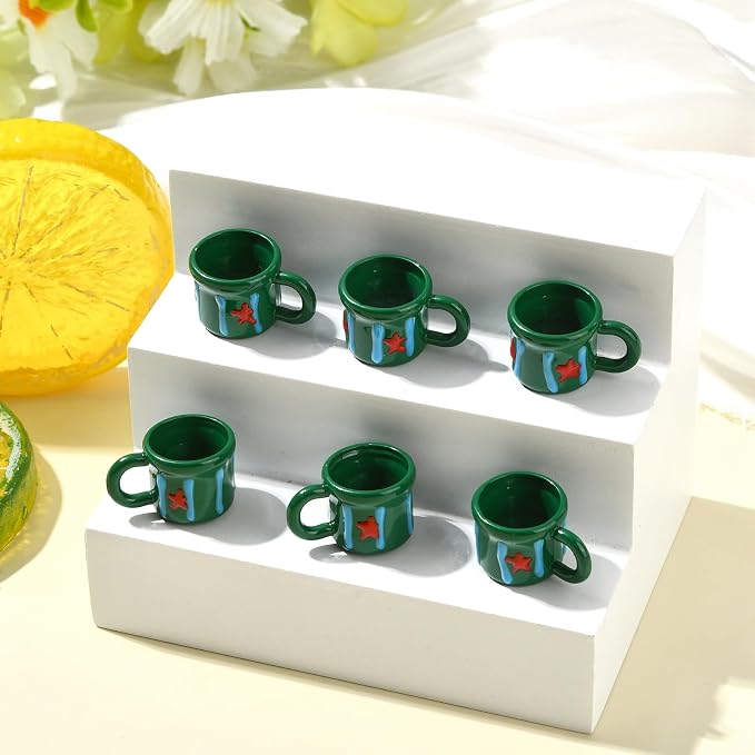 FASHEWELRY 6Pcs Alloy Mini Tea Cups - Image 5