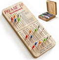 Tuiiopoli Score Board for Phase 10, Thicken Real Quailty Hardwood Oak Scoreboard by Tuiiopoli