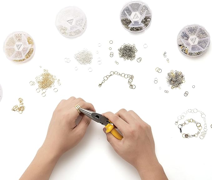 Handyman Crafts Jump Rings Kit With1000PCS Open Jump Rings 40PCS 12mm Lobster - Image 4