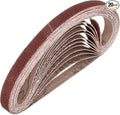 HARFINGTON 1/2 x 12 Inch Sanding Belts, 20 Pcs 80 Grits Aluminum Oxide Abrasive Belt Sander File Belt for Woodworking, Metal Polishing, Knife Sharpener