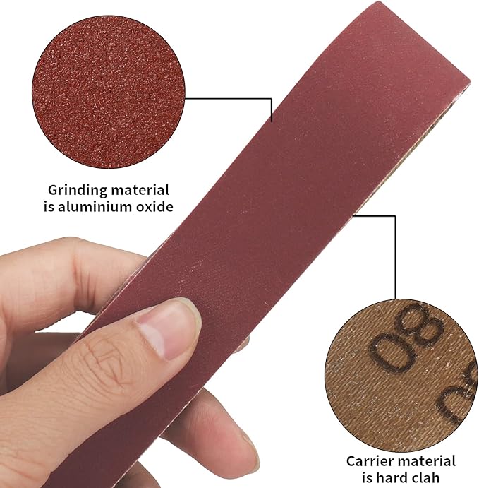 SI FANG Premium Sanding Belts Set 13 x 1.2inch /330x30mm, Suitable for Mini Electric Belt Sander Cutter Edges Sharpener, 120 320 600 800 1000 Assorted Grits Aluminum Oxide Sanding Belt (20Pcs)
