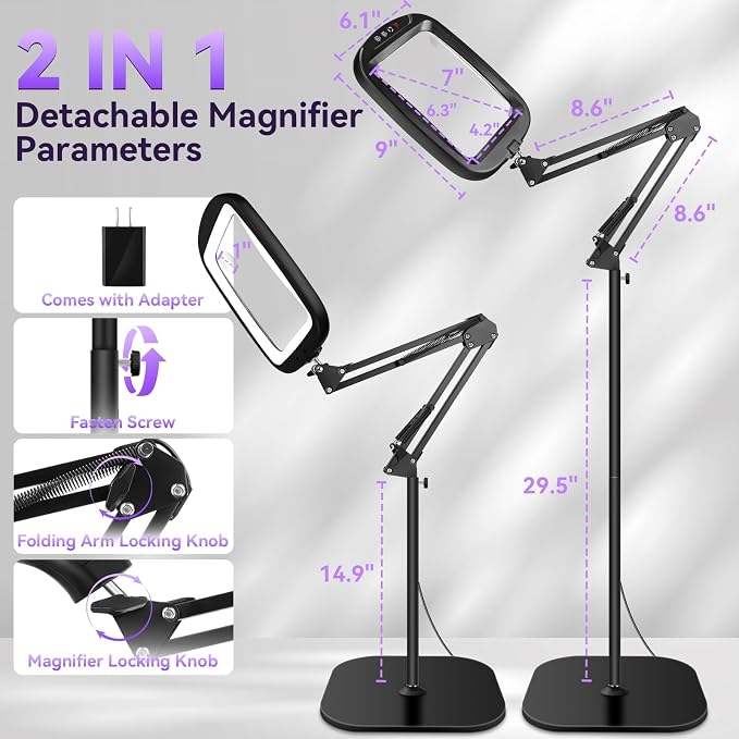 30X 10X Extra Large Floor Magnifying Glass - Image 6