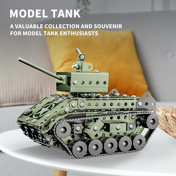 Lucky Doug STEM Building Projects Model Army Tank Set - Image 2