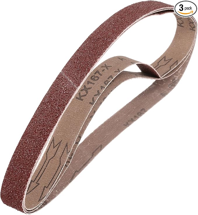 HARFINGTON 1 x 30 Inch Sanding Belts, 3 Pcs 40 Grits Aluminum Oxide Abrasive Belt Sander File Belt for Woodworking, Metal Polishing, Knife Sharpener