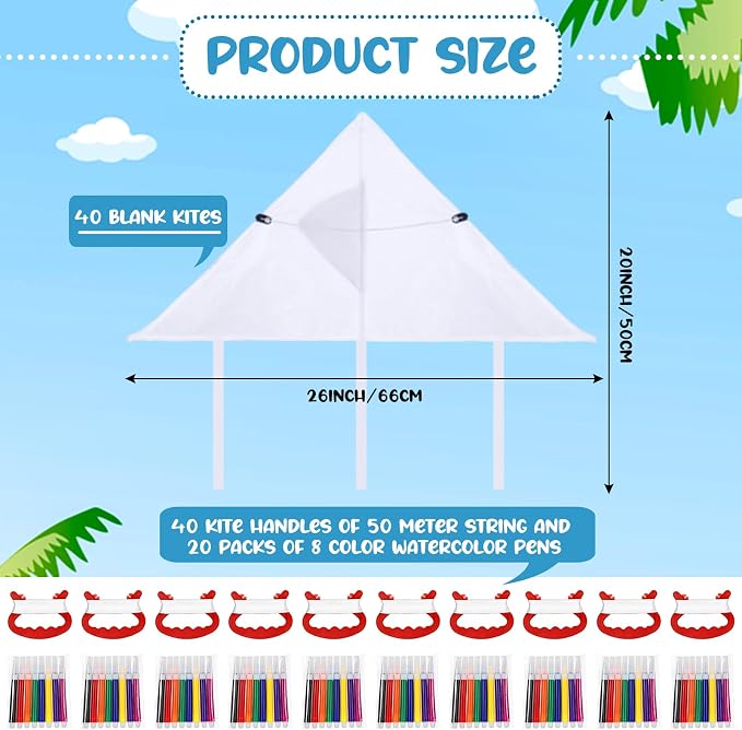 Libima 40 Pieces DIY Blank Kite - Image 2