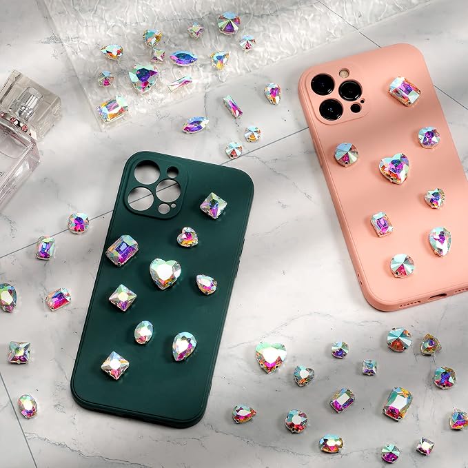 460 Pieces Sew on Rhinestones Glass Sewing Claw Gemstones and Crystals Metal - Image 7