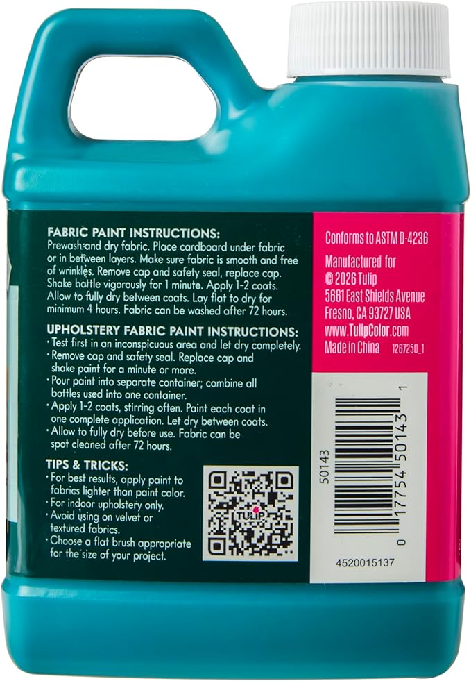 Tulip Fabric & Upholstery Paint, Emerald Green, 16.9 fl. oz. - Image 4