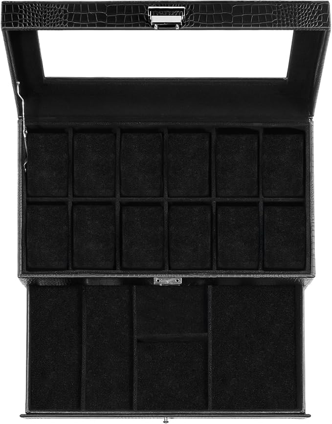 ProCase Watch Box, 12 Slot Mens Watch Case - Image 8