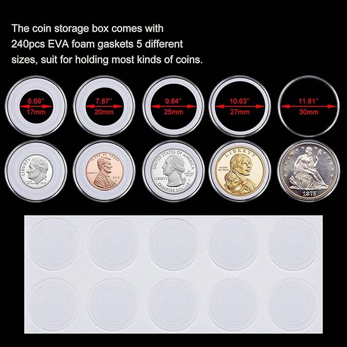 200 Pieces 30mm Coin Capsules Coin Holders - Image 2