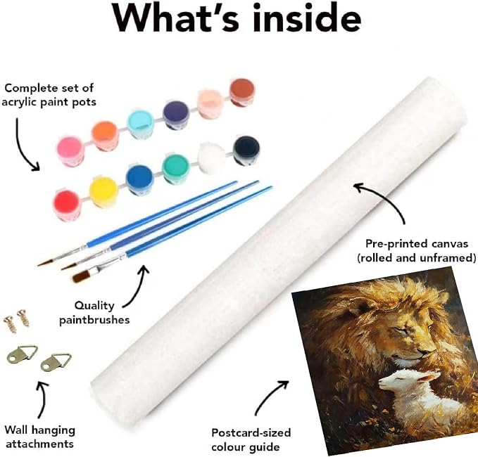 Mrnsiet Lion and Sheep Paint by Number - Image 6