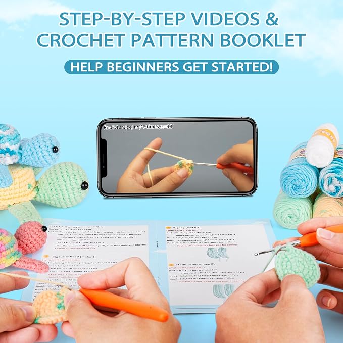 Crochetta Crochet Kit for Beginners, Beginner Crochet Kit for Adults - Image 2