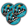 7-1/4 Inch Miter/Table Saw Blades 3pcs, 40 Teeth ATB TCT Fine Finish Wood Cutting Circular Saw Blade with 4/5 Inch Arbor