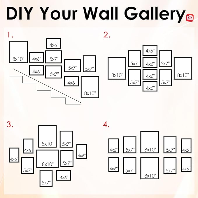 FIXSMITH 10 Pack Natural Picture Frames Collage Wall Decor - Image 3