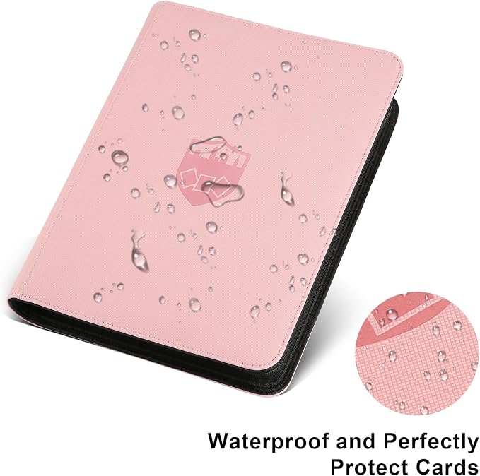 16 Pocket Ringless Side Loading Trading Card Binder, 1024 Cards PU Fixed Page - Image 4