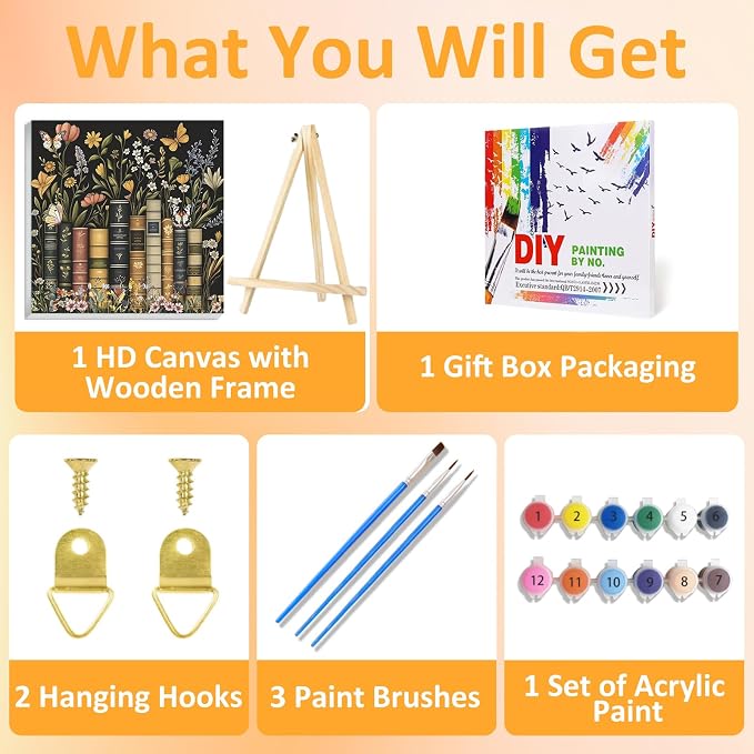 Framed Paint by Numbers Kit for Adults - Image 4