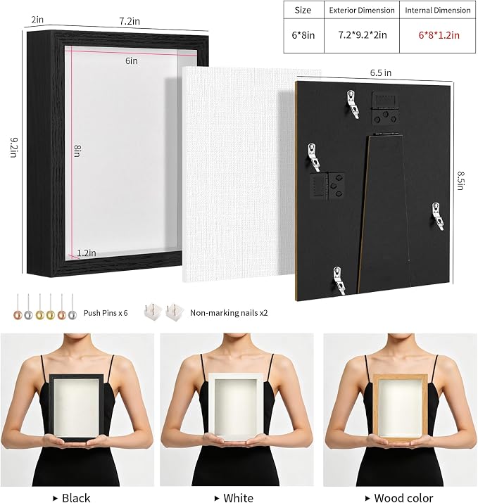 6x8 Small Shadow Box Picture Frame - Image 3
