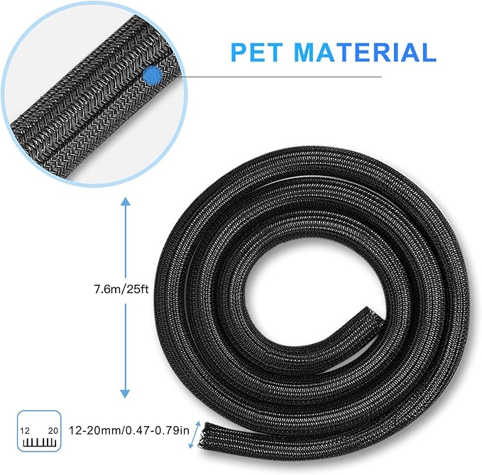 AGPTEK Cable Sleeve, 25ft - Image 6