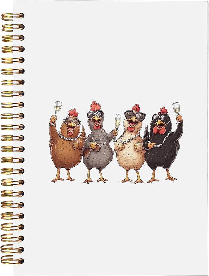 BitKan Funny Chickens Spiral Notebooks by bitkan