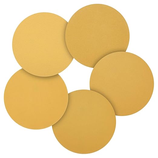50 Pcs 6 Inch Sanding Disc 80/150/220/320/400 Grit Round Hook and Loop Sandpaper for Random Orbital Sander Automotive Car