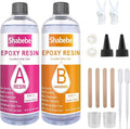 Epoxy Resin, 32OZ Epoxy Resin Crystal Clear, Not-Yellowing No-Bubble, Self by Shabebe%E2%80%93SealProtectLikeaPro