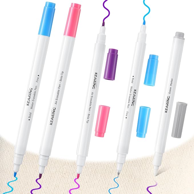 Avenuebool Fabric Markers for Sewing, Includes 2 Water Soluble Fabric Marker 2 by Unknown