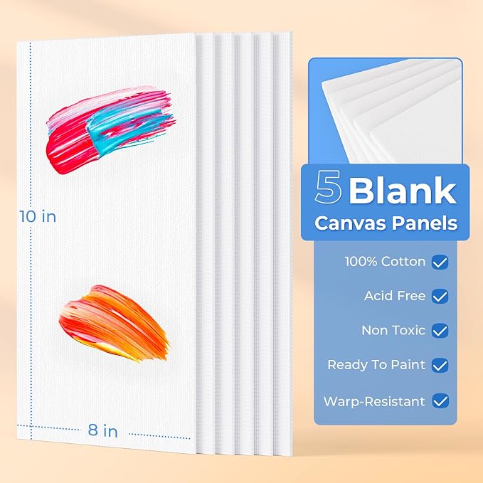 Nicpro Acrylic Paint Canvas Set - Image 6