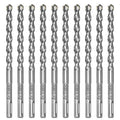 10-Piece 5/16" SDS Plus Drill Bits Rotary Hammer Drill Bit Set, Carbide Tipped for Drilling Concrete Cement Porcelain Tiles Ceramic Pots Stone Brick, Diameter 8mm, 160mm Long, SDS Plus Shank.
