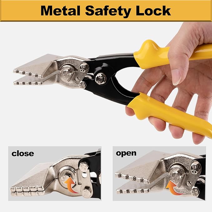 3 Inch Sheet Metal Hand Seamer, TPR Handle Straight Jaw Bender, Heavy Duty Precision Duckbill Pliers for Bending, Seaming, Flattening Ideal for HVAC Projects, Metalworking & DIY Repairs