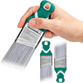 3 Pack 2" Angled Paint Brush Set, Synthetic Bristles, Rubber Short Handle | by Pinstone
