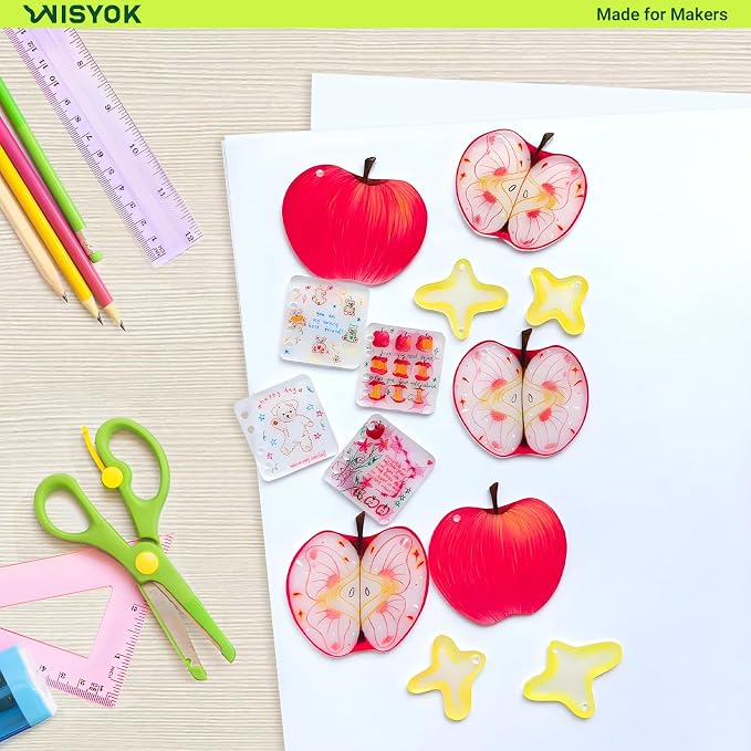 WISYOK 5Pcs Shrinky Dink Sheets, Printable Shrinking Plastic Sheets - Image 6