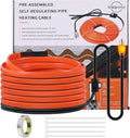 9FT Heat Tape for Water Pipes Freeze Protection IP65 Waterproof 7W/FT 110V BDDFOTO Water Pipe Heat Cable With Thermostat Self-Regulating Pipe Heater for House Garden/RV Camper