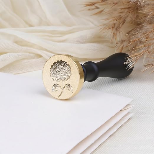 UNIQOOO 3D Embossed Relief Hydrangea Flowers Wax Seal Stamp - Image 4