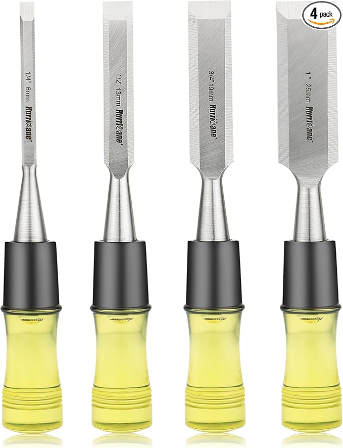 HURRICANE 4 Piece Wood Chisel Set by HURRICANE