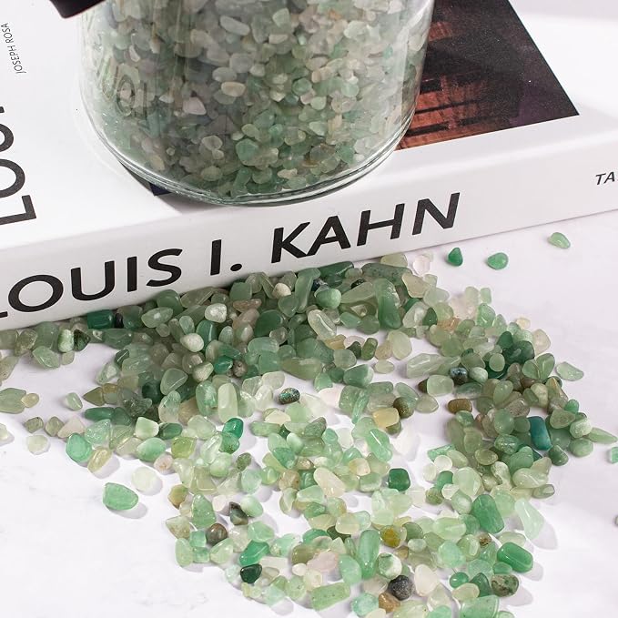 0.88 LB Aquarium Gravel Rocks Green Aventurine Crystal Chips Tumbled Healing - Image 6